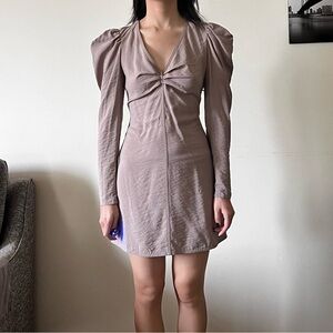 Tan mini dress from Wilfred Aritzia